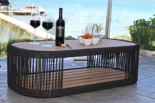 Buy Loch Stylish Black Rope Outdoor Furniture With Cushion Set Online from  Apkainterior
