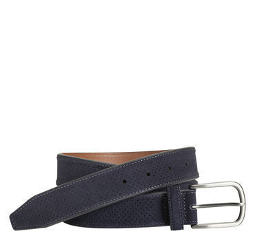 Men's Suede Belt, Black, Navy & Brown