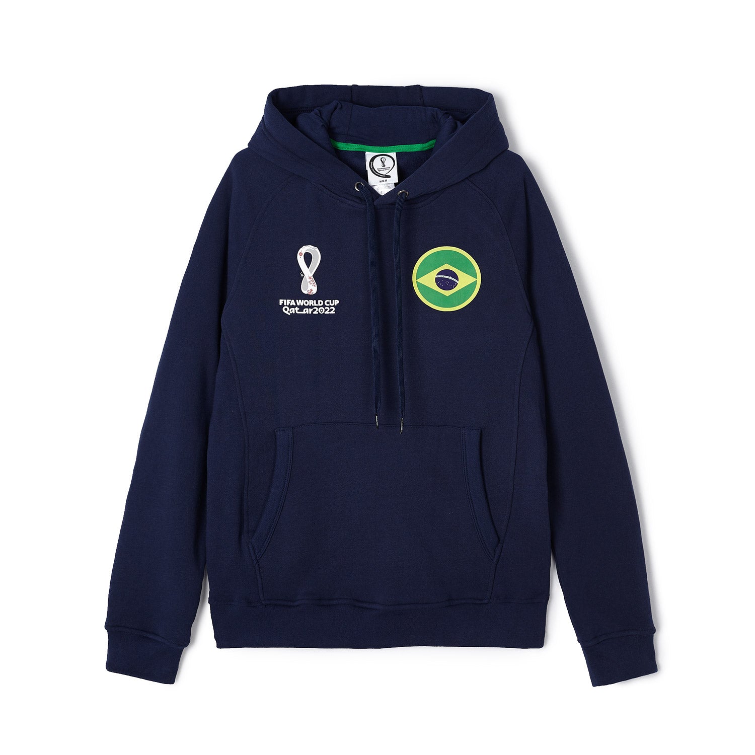 2022 World Cup Brazil Brushed Dark Blue Hoodie - Men's - Official FIFA ...