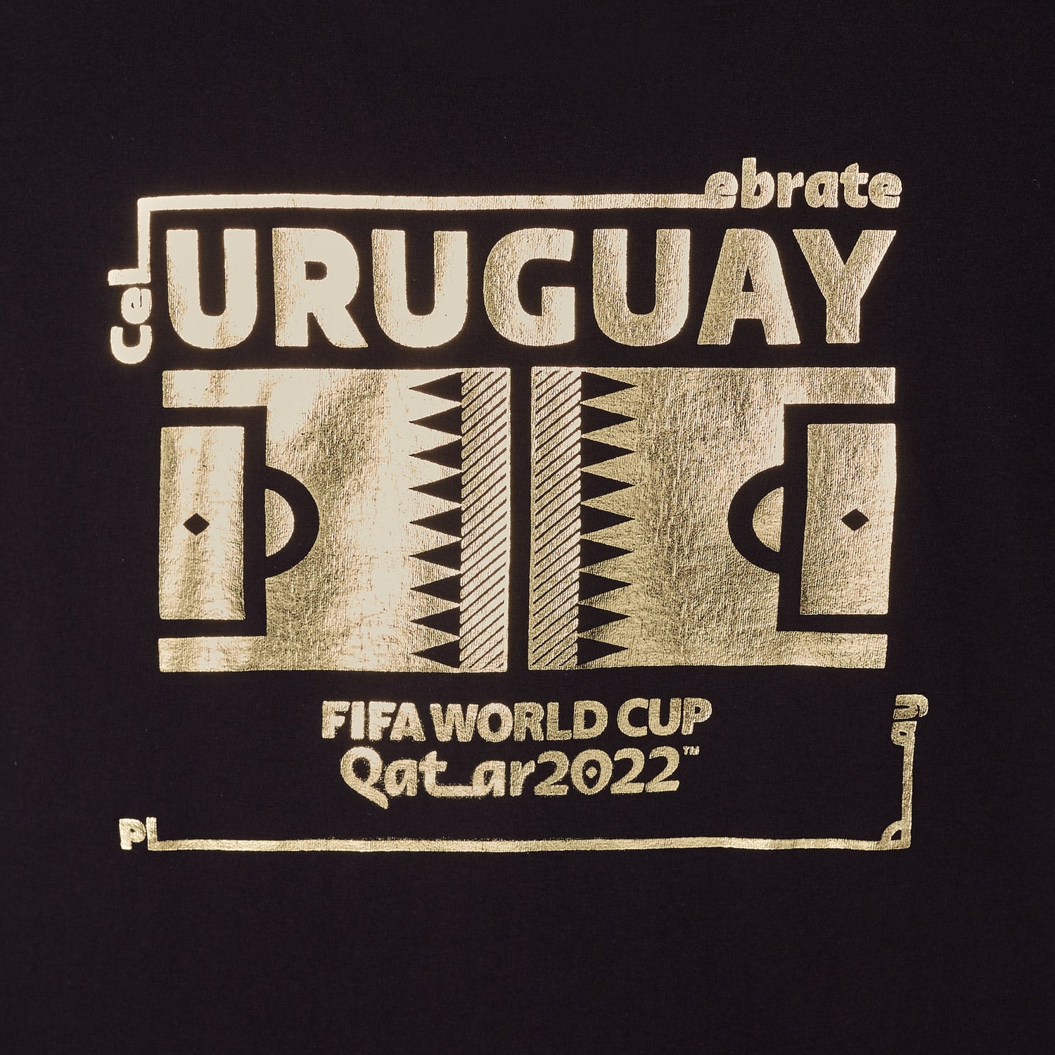 2022 World Cup Futbol Nation T-Shirt Uruguay - Black - Official