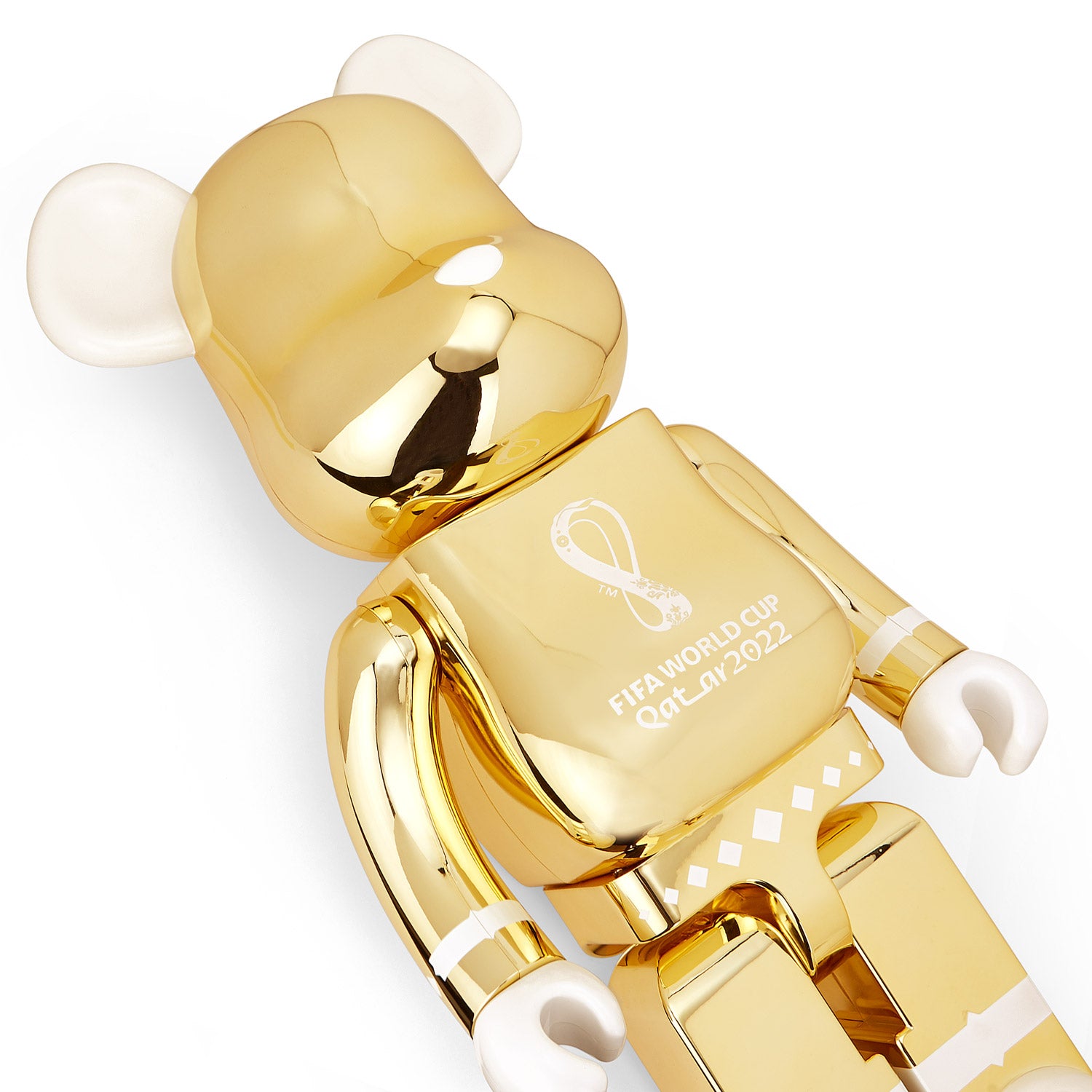 FIFA World Cup Qatar 2022 Gold Bearbrick with mini Bearbrick