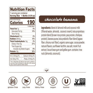 Chocolate Banana Protein Shake | Protein Drinks | Koia