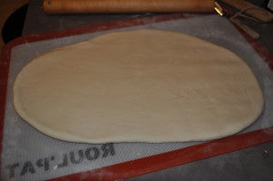 Dough rolled out