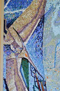 A pterodactyl mosaic.