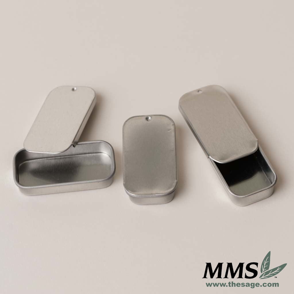 Aluminum Screw Top Tin with Cover, 3.25