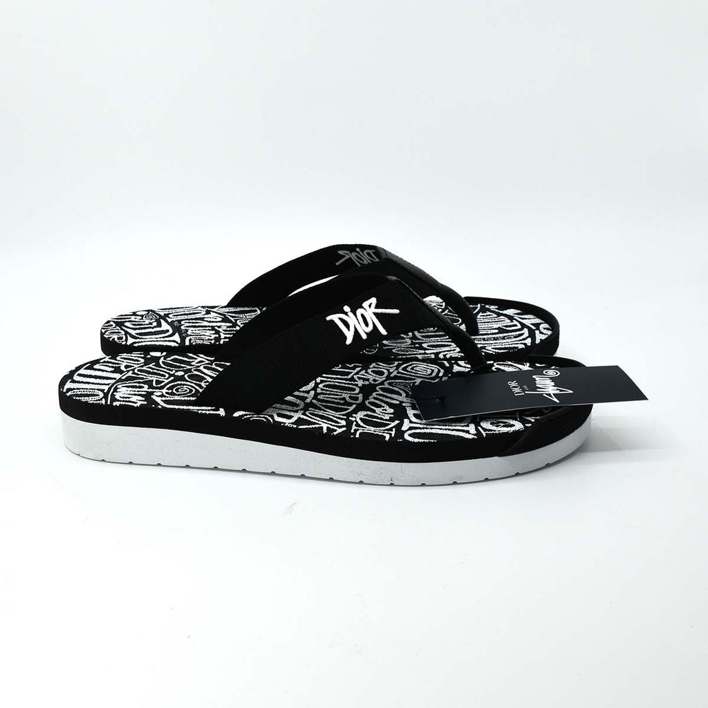 Dior x Shawn Stussy Beach Sandal サンダル 黒-