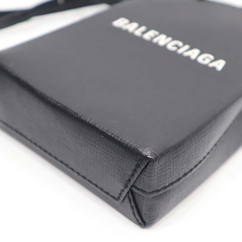 バレンシアガ BALENCIAGA ミニ shopping バッグ Shopping Phone Holder バッグ スクエアカーフ ブラック  H4222