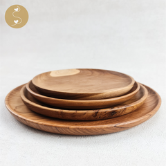Cheer Rustic Teak wooden centerpiece, carved wooden platter