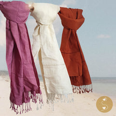 Magnolia brown scarf for mature mommies which is handmade scarves and handwoven