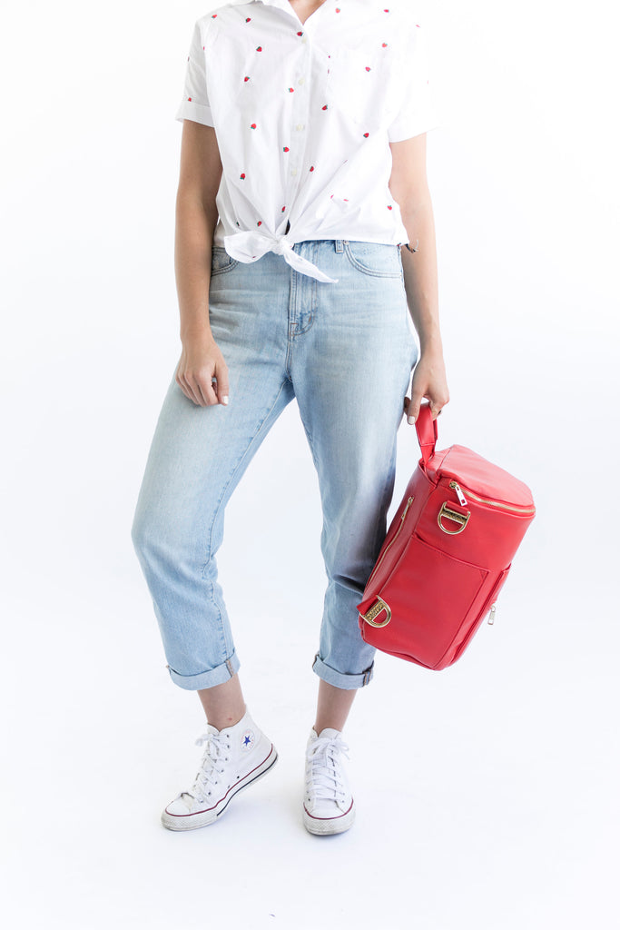 Fawn Design Original Diaper Bag Backpack in Poppy 