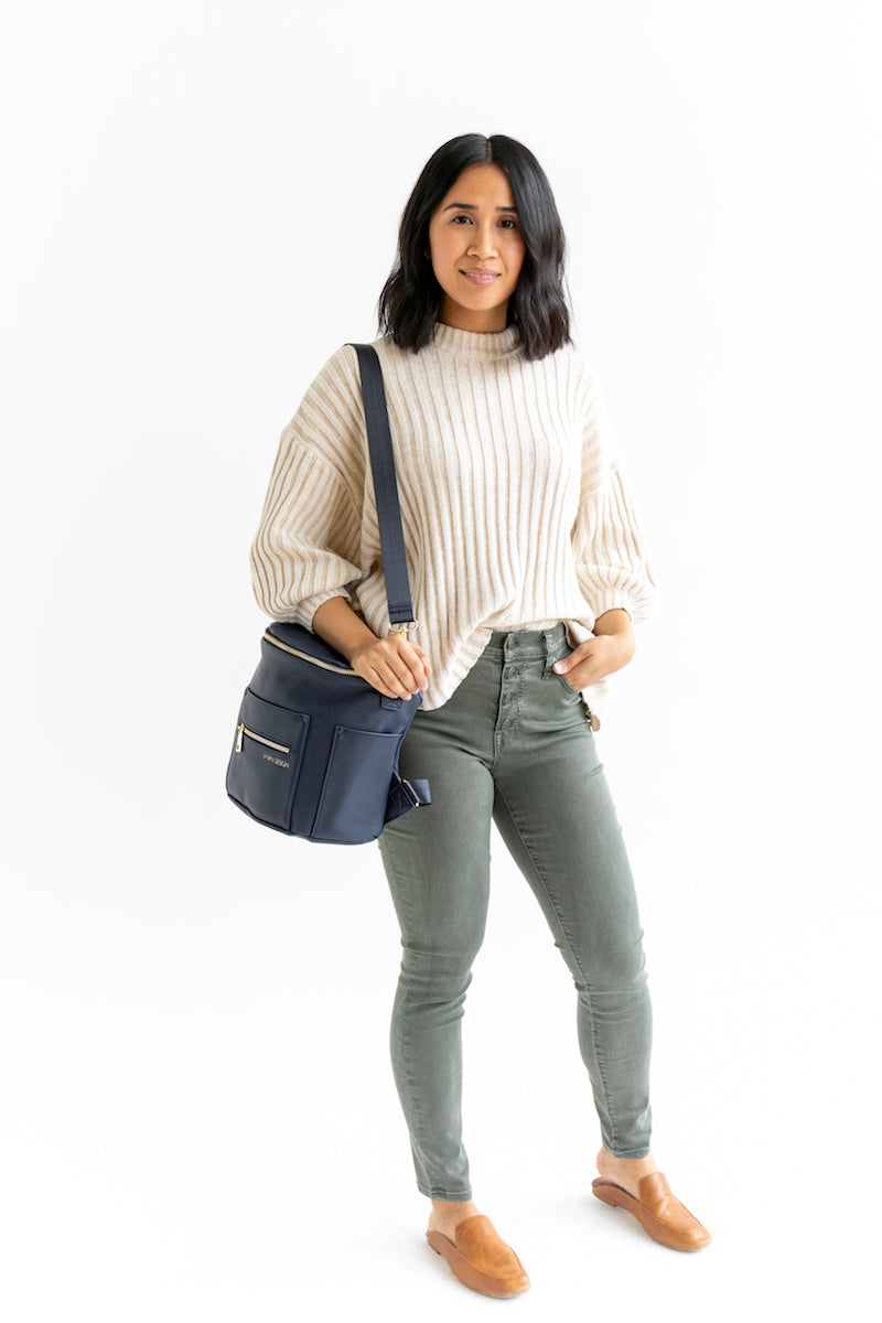 Fawn Design Navy Mini Bag - Fall Outfit Ideas 