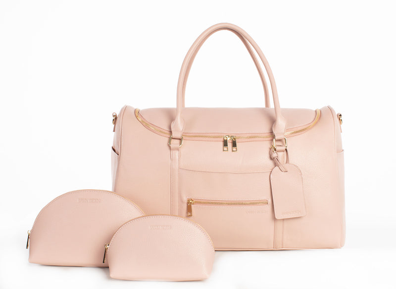 Fawn Design Travel Collection in Blush Vegan Leather 