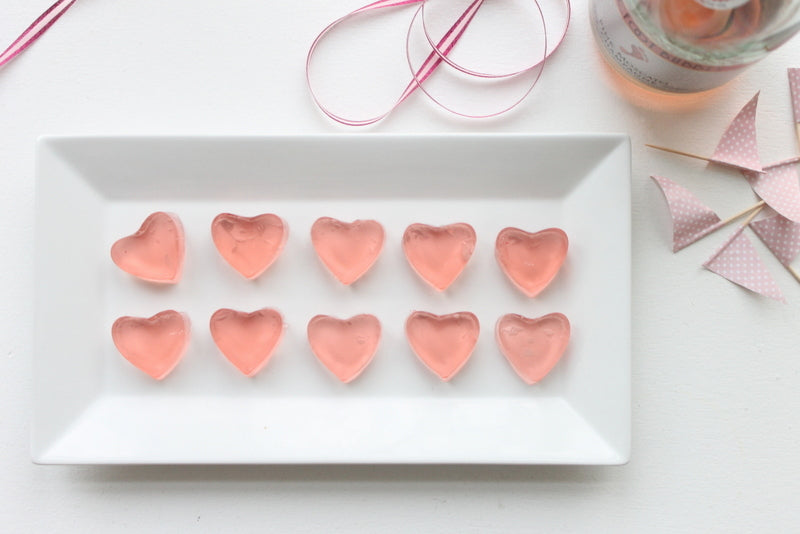 Valentine's Day Recipe - Pink Champagne Heart-Shaped Jello Shots - That's So Michelle 