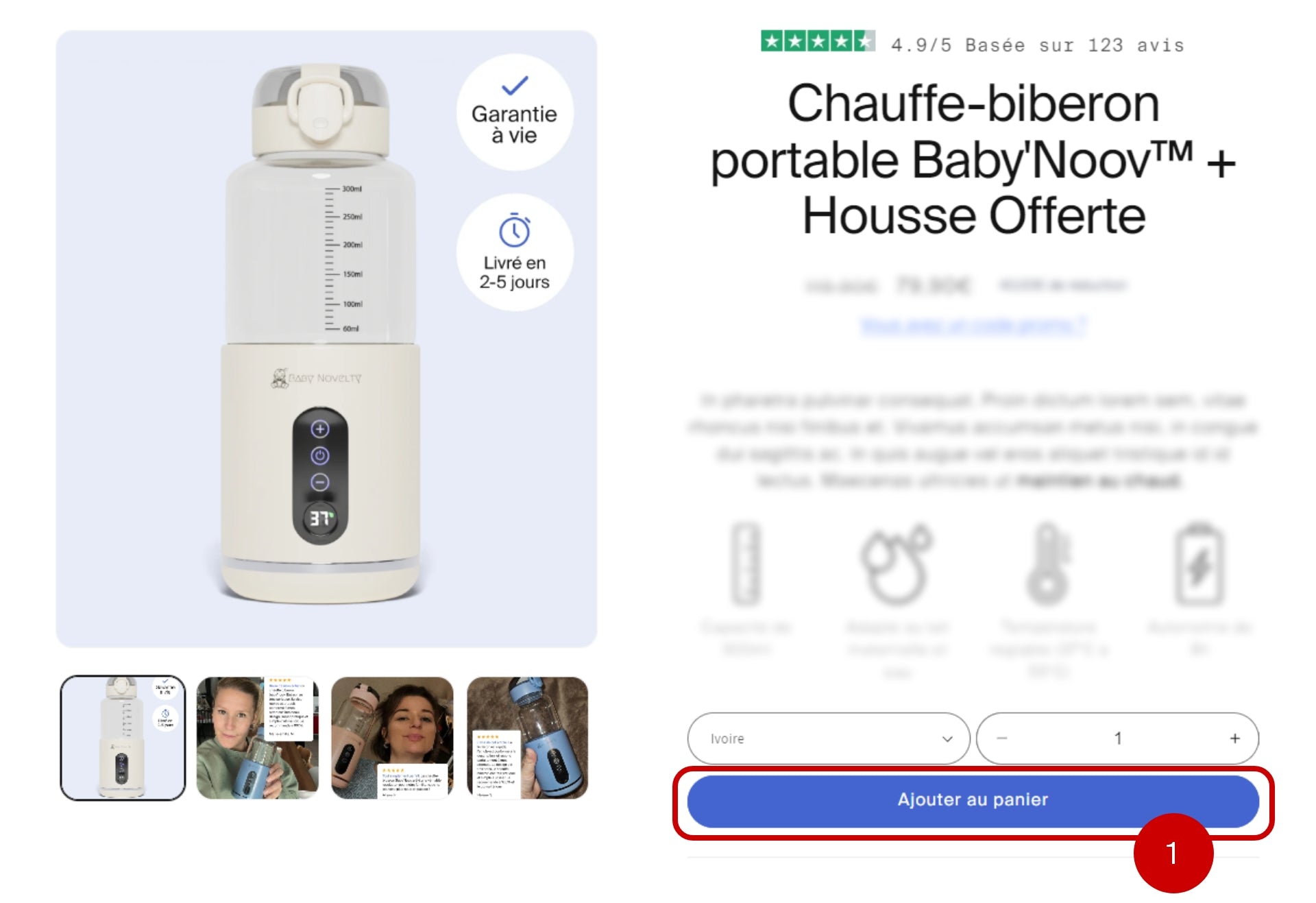 Bébé Chauffe-Biberon Portable,iSpchen Chauffe Biberon USB Chauffe-Biberon  Autonome Universel Chauffe-Biberons Réchauffeur De Biberon Réglable à 3