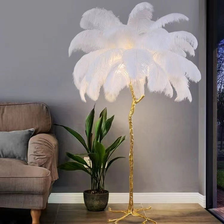 luxury feather lamp