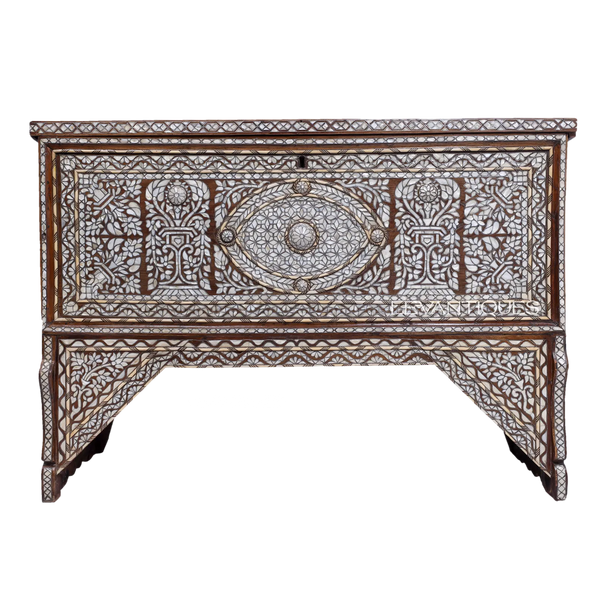 loujain Antique Syrian wedding chest - Dowry chest | Levantiques