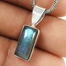 For Her 925 Sterling Silver Jewelry Cushion Labradorite Gemstone Pendant L66