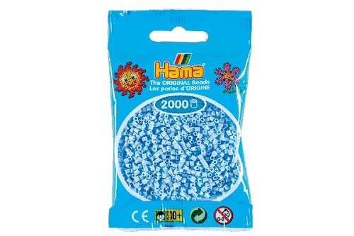 Hama mini perler pastel isblå