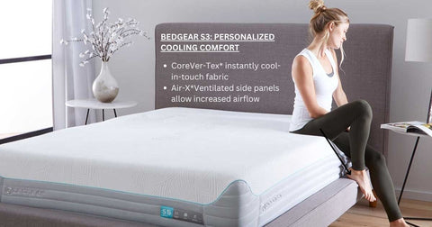 BEDGEAR S3 Performance Mattress cool sleeping product for summer nights.