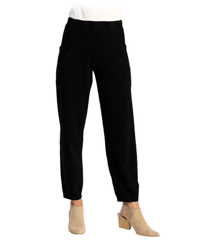 Eileen Fisher Stretch Crepe Slim Ankle Pant-Black – In Full Swing