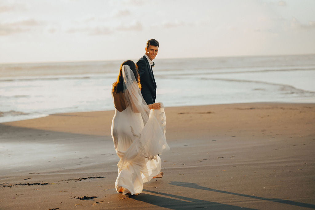 Dreamy beach wedding ceremony in the water