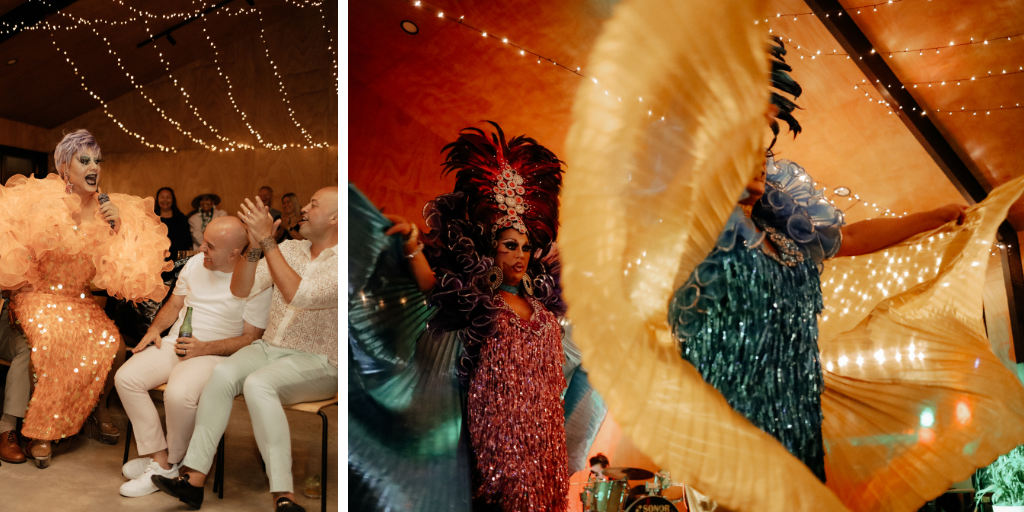 Drag Queens at Gay Wedding in New Zealand