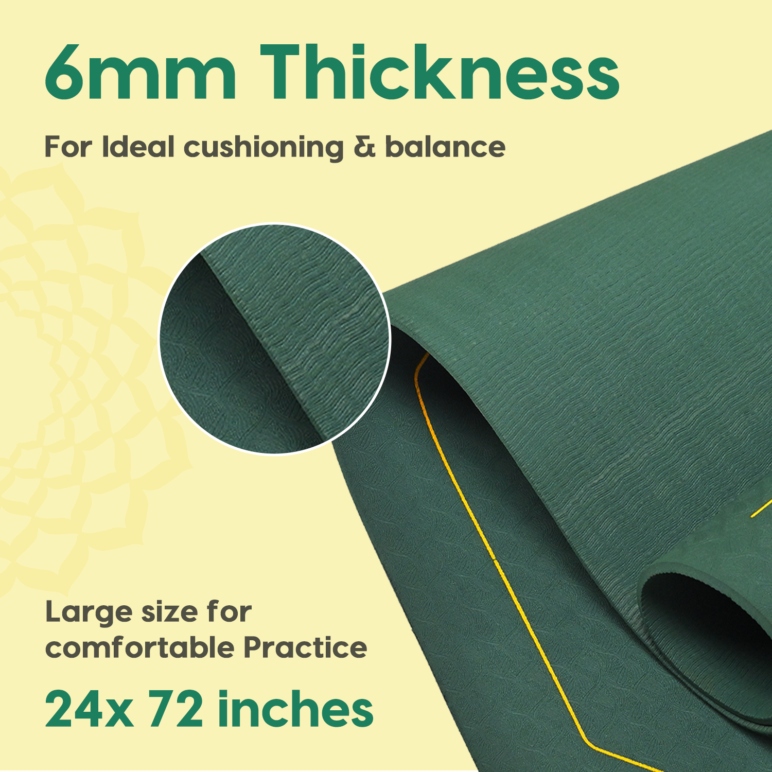 True Alignment Yoga Mat (6mm)-image-5