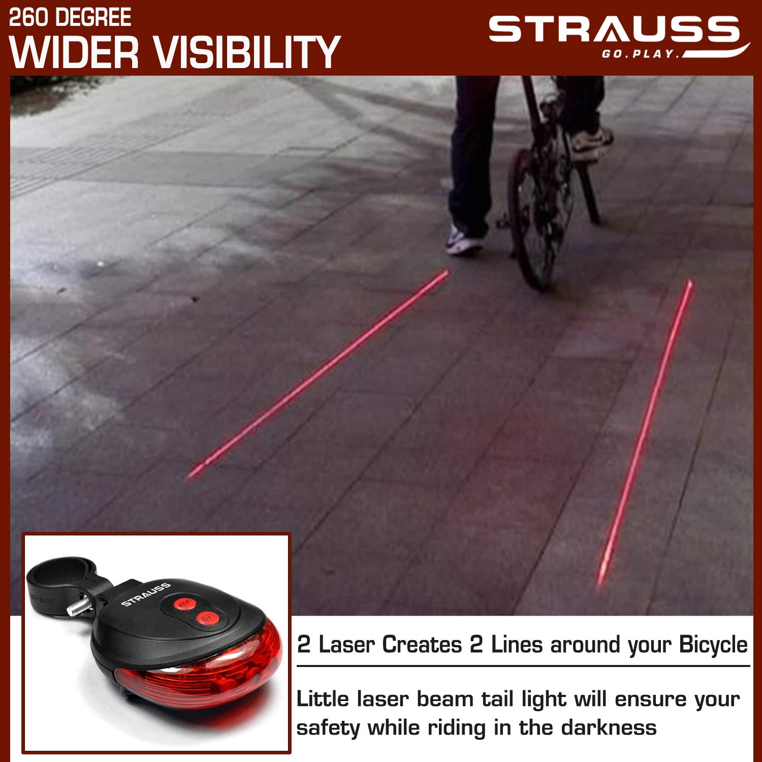 strauss bicycle tail light