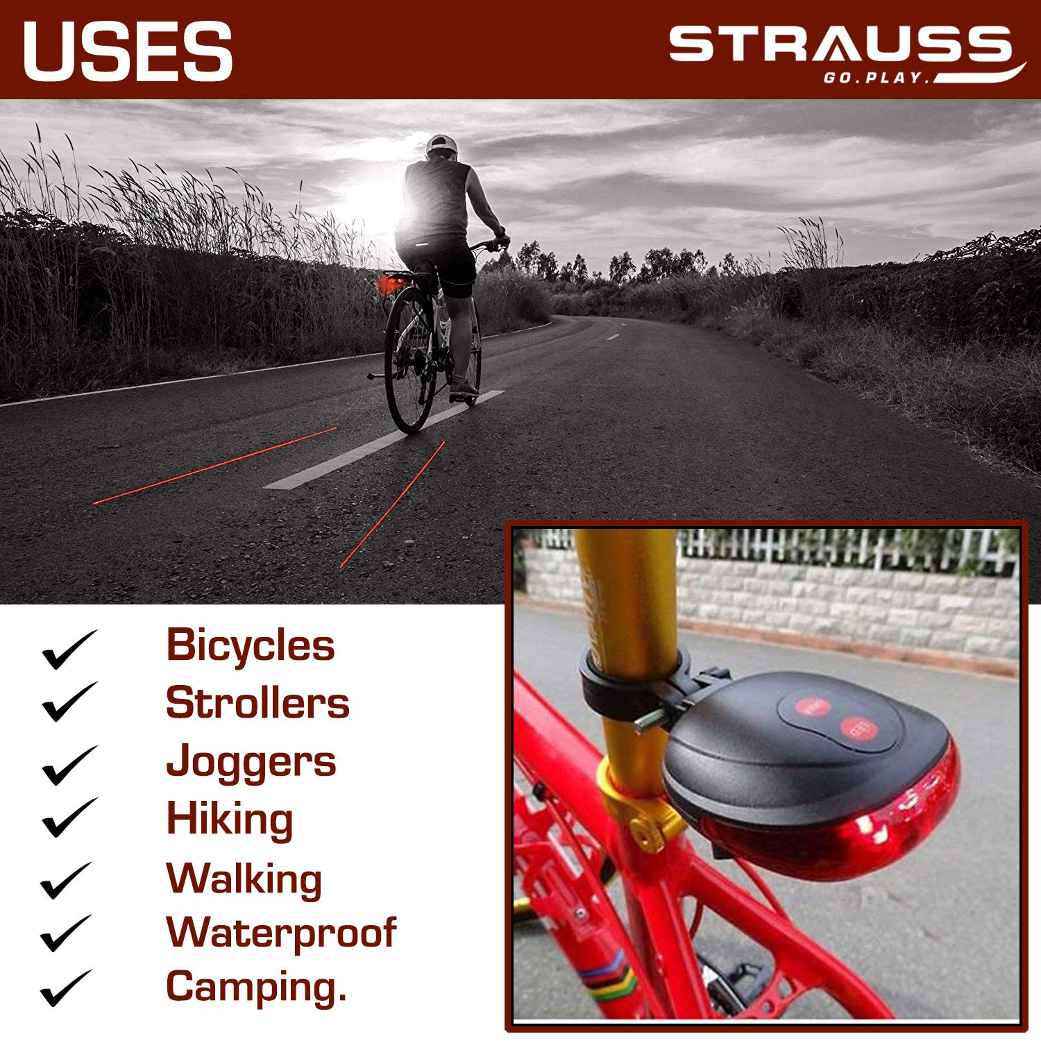 strauss bicycle tail light