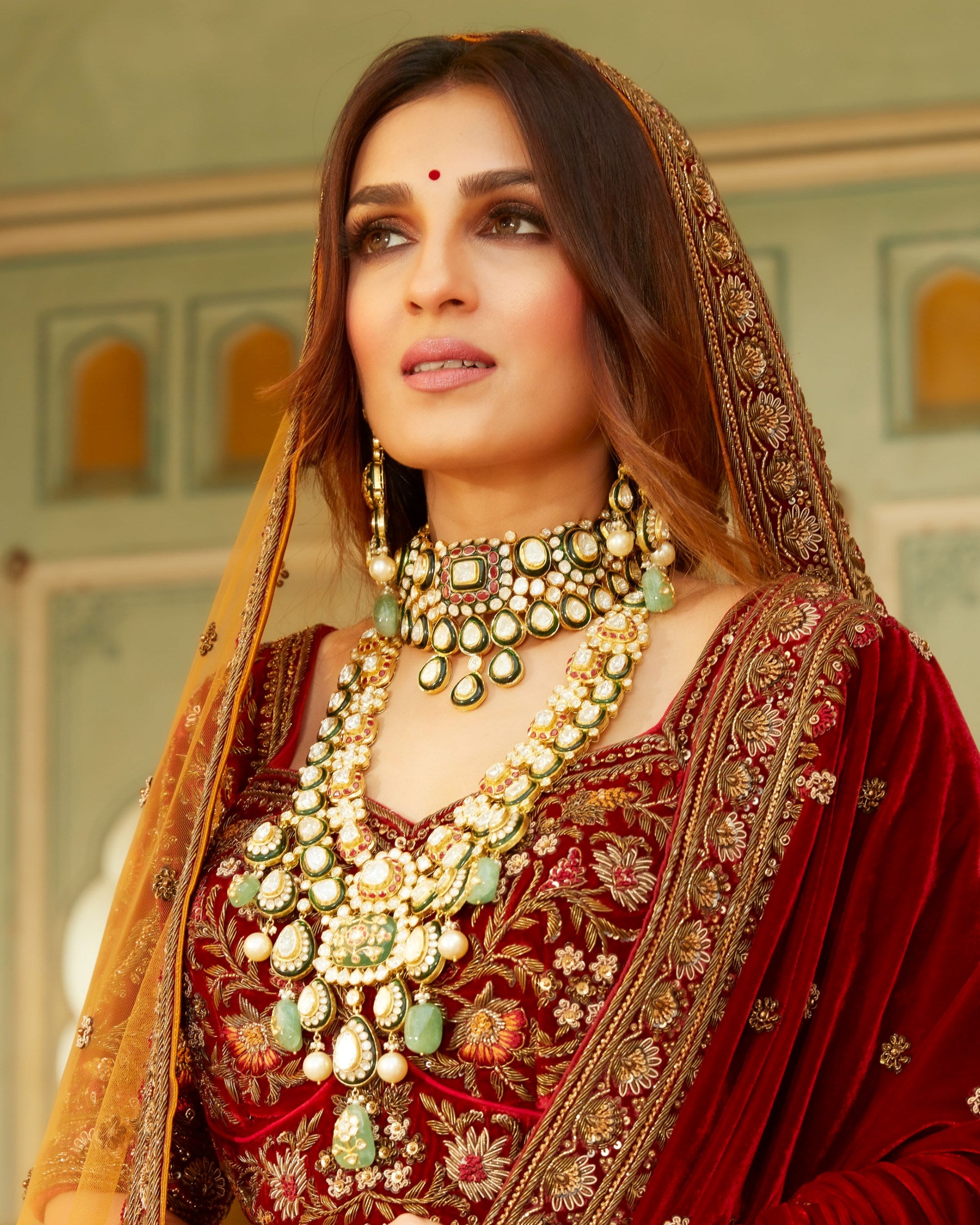 Jewellery On Maroon Lehenga 2024 | itfaraba.com