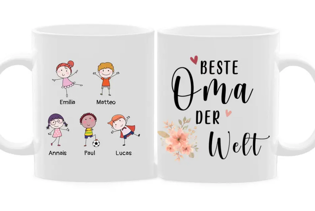 Best Grandma In The World - Personalized Mug