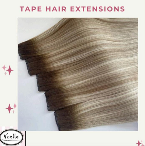 Long-lasting hair extensions applied with comfortable tape