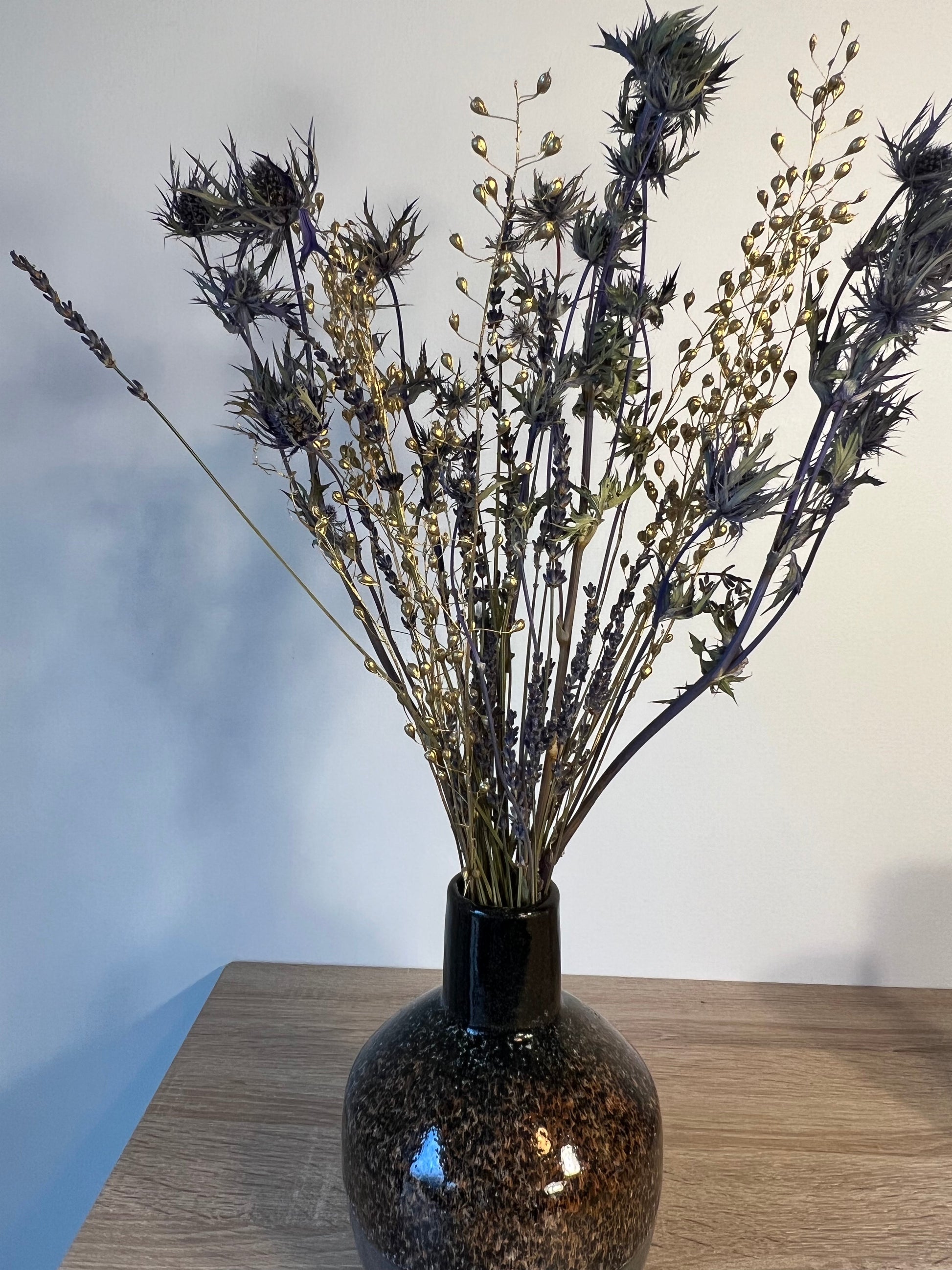 ROYAL - Bouquet de fleurs séchées or et bleu – B&Inside