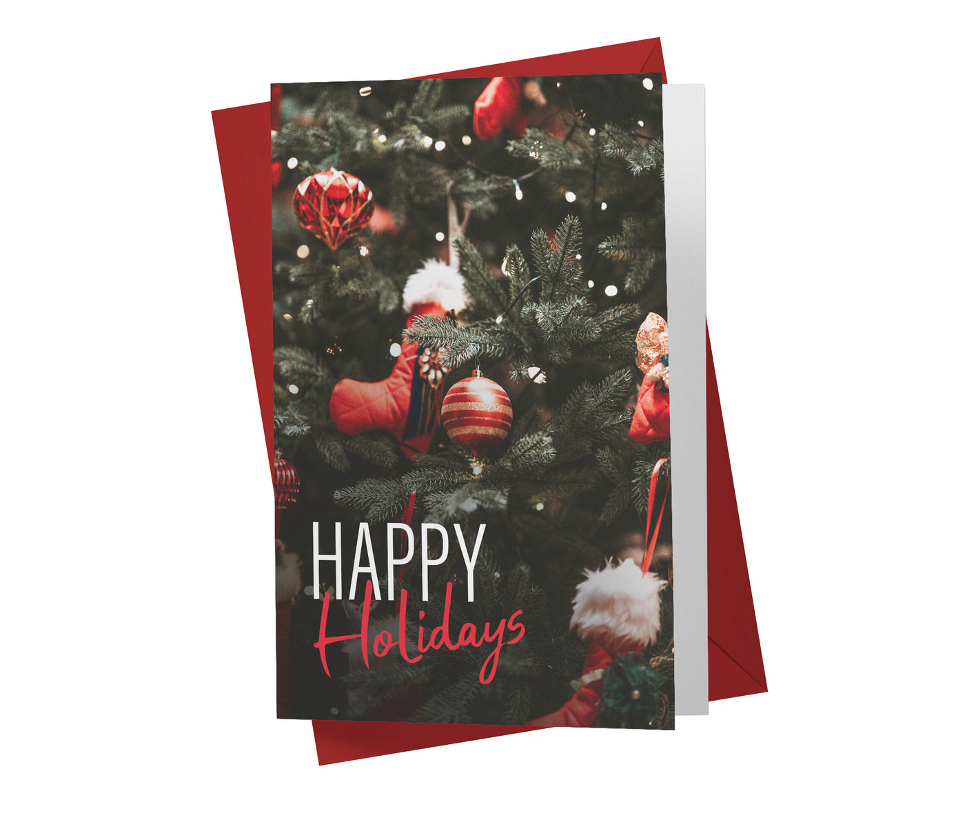 Sock, Ornament and Christmas Tree - Holiday Card