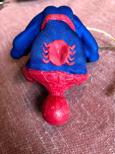 Spider-Man made from InstaMorph in costume showing spider logo on back.