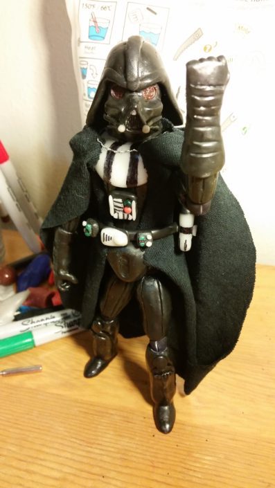 Darth Vadar Star Wars figurine modeled with InstaMorph moldable plastic.