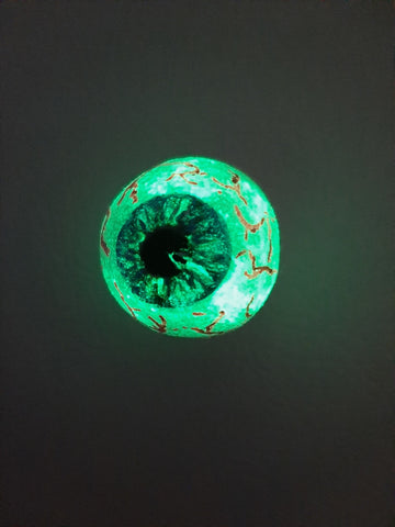 Glow in the dark magnetic eyeball made with InstaMorph moldable plastic.