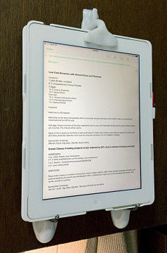 InstaMorph moldable plastic used to create a wall mount for an iPad.