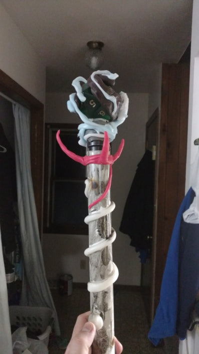 Wizard staff made with InstaMorph moldable plastic.