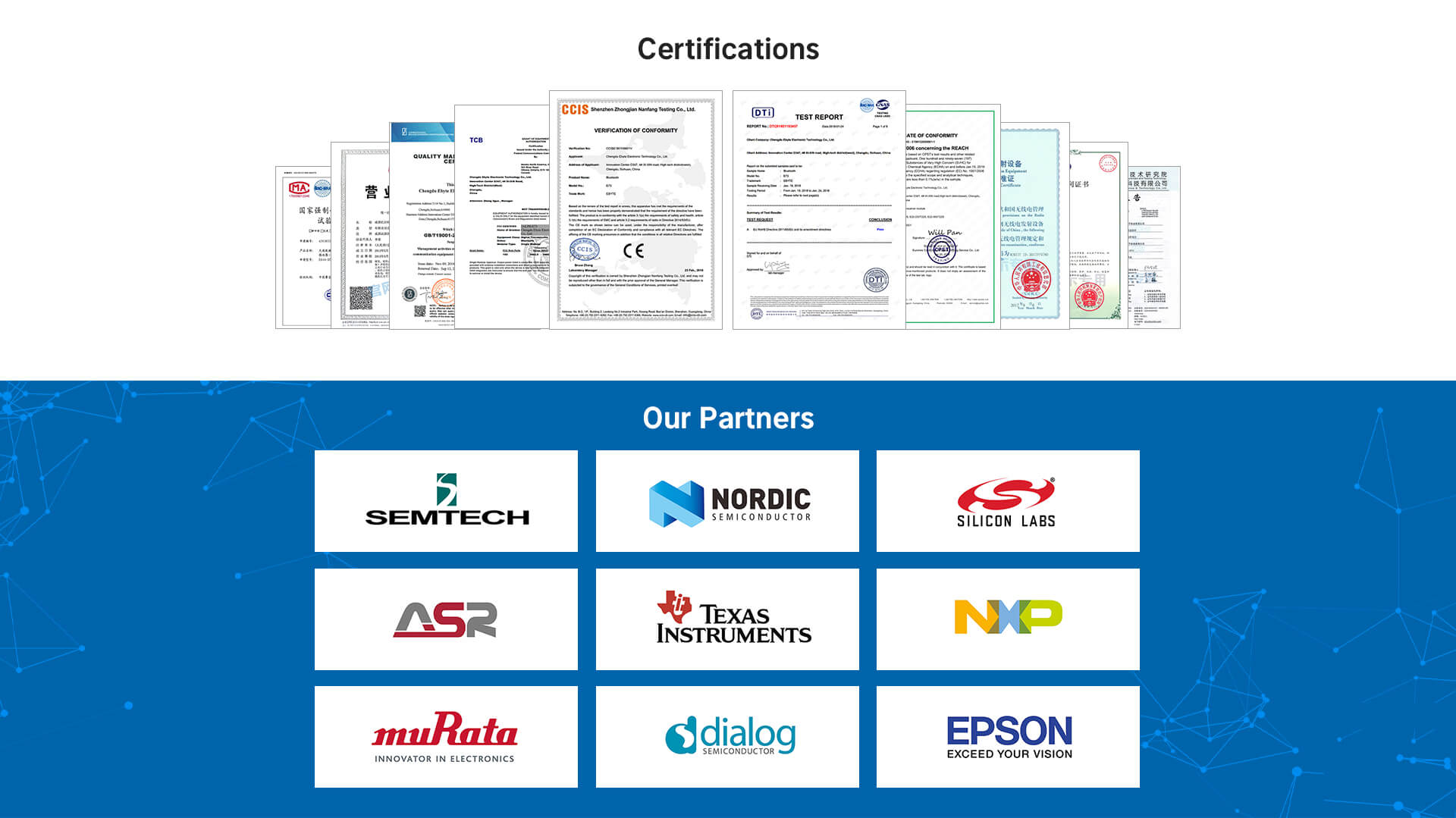 Professional certification and partners