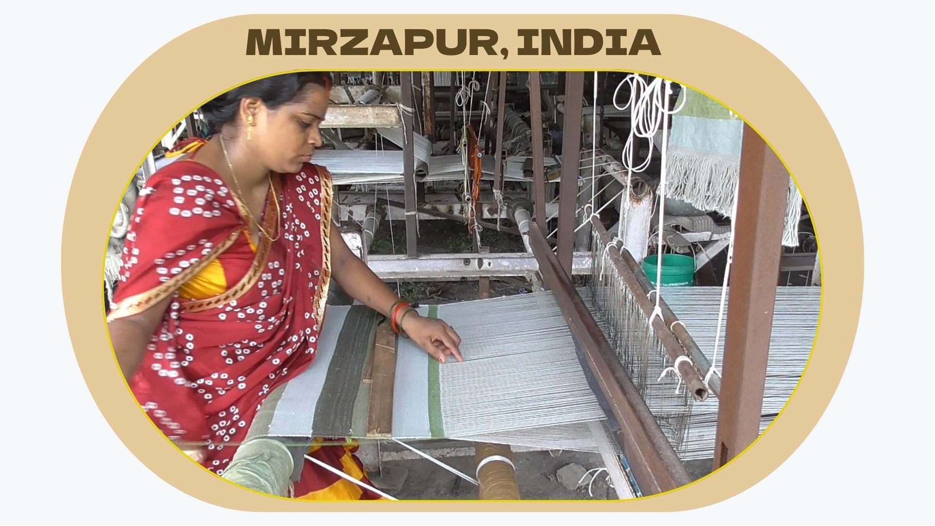 Indian woman weaving a textiles for All Roads