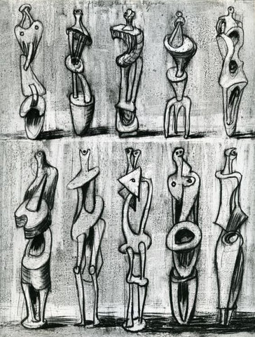 Fig.2, Henry Moore, Ideas for Metal Standing Figures 1947–9, Private collection.