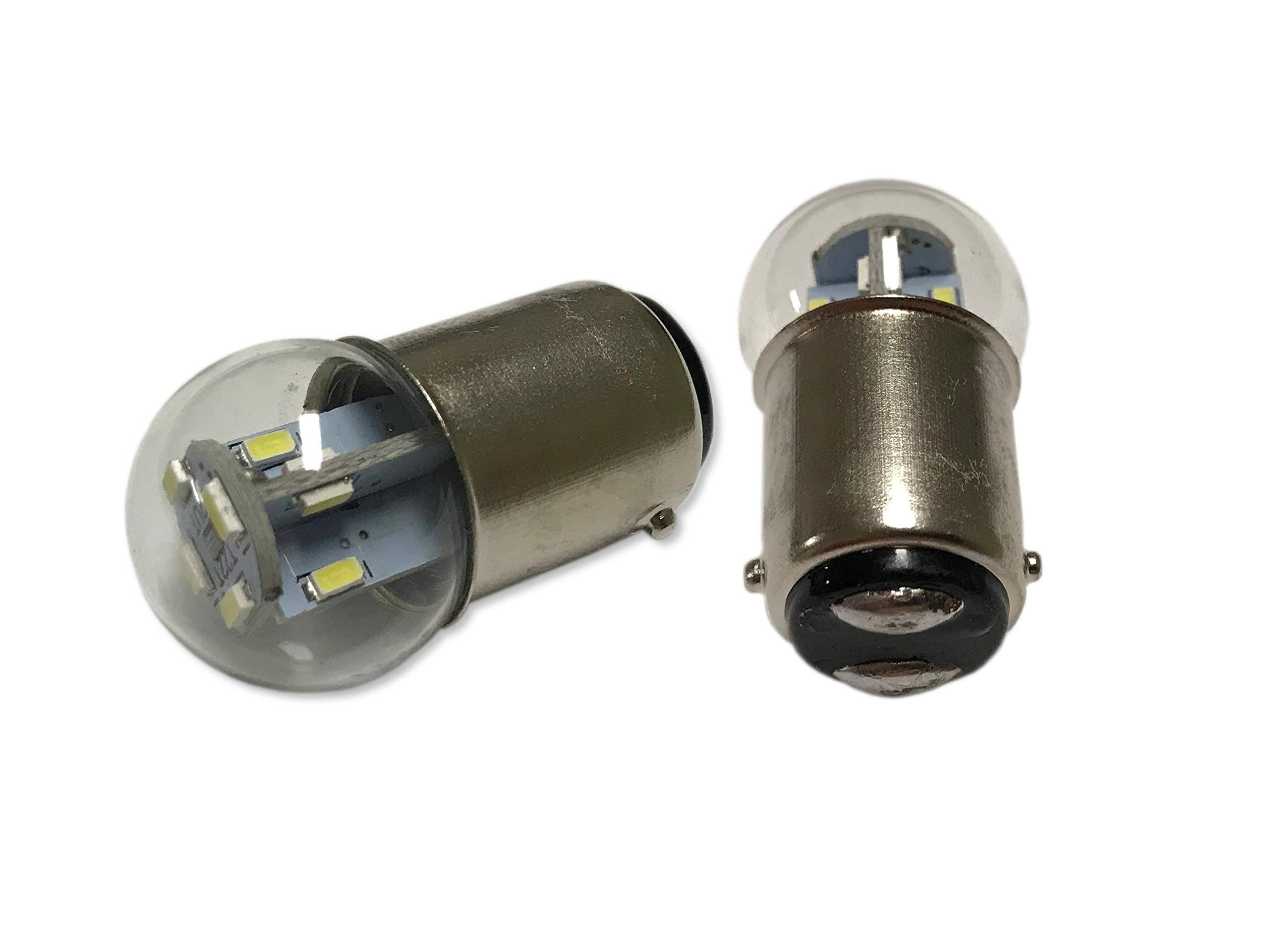 Aero-Lites.com #90 Miniature Bulb LED Replacement | 12/14 Volt AC/DC | Base Style: BA15D | replaces Filament bulbs: #90, 68, 96, 1178 (warm White; 1
