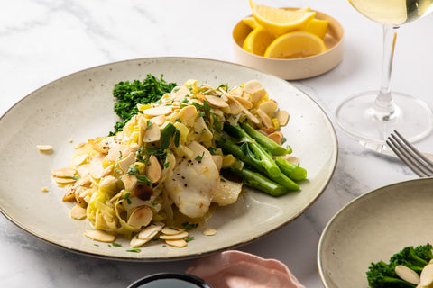 GRILLED JOHN DORY WITH LEEK AND LEMON BUTTER