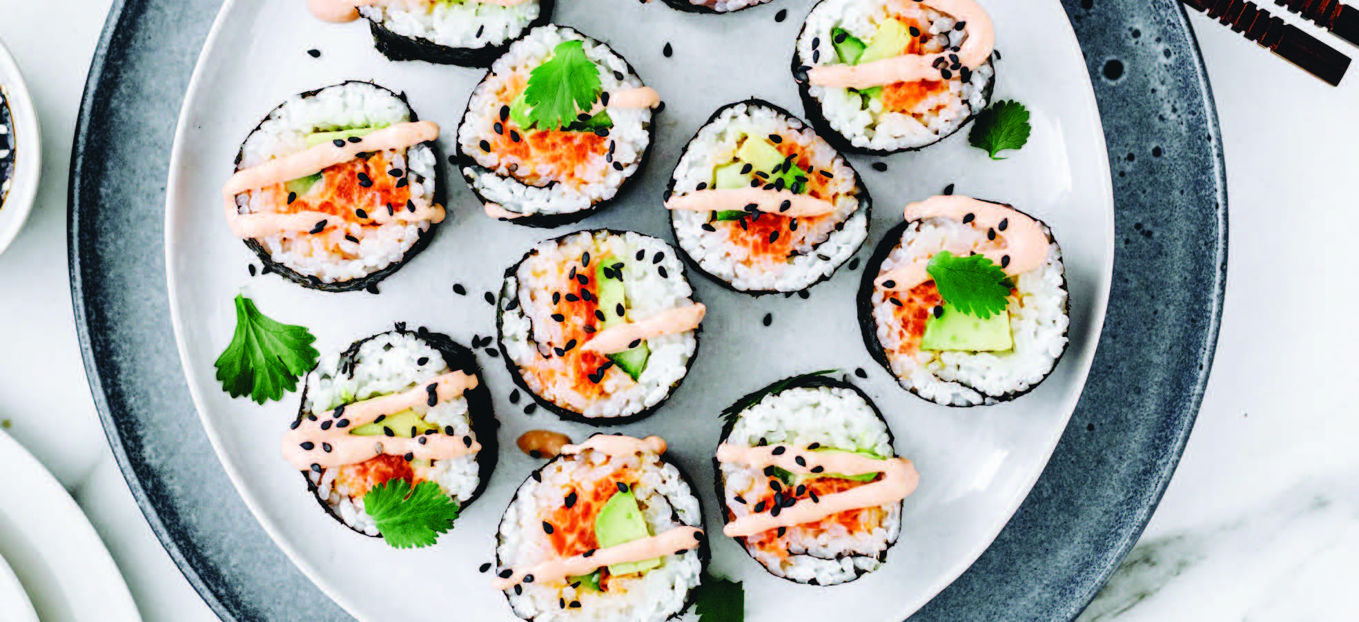 Sriracha Mayo Salmon Sushi