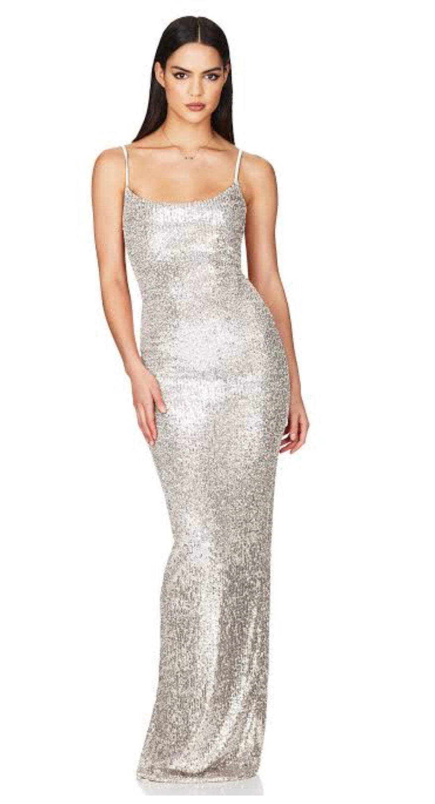Nookie - Lovers Gown - Silver Sequin | All The Dresses