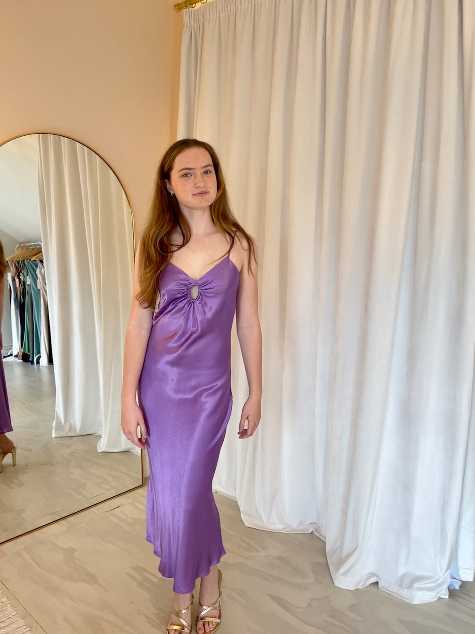 Buy Purple Satin Gowns Online - Latest Collection with Prices