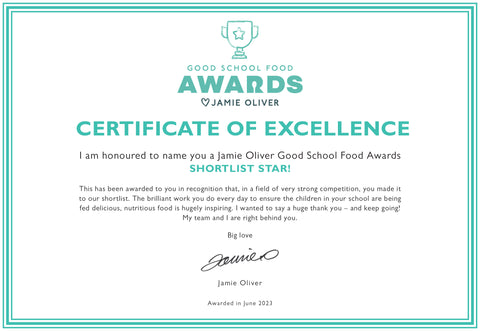 Shortlist Good School Food Award