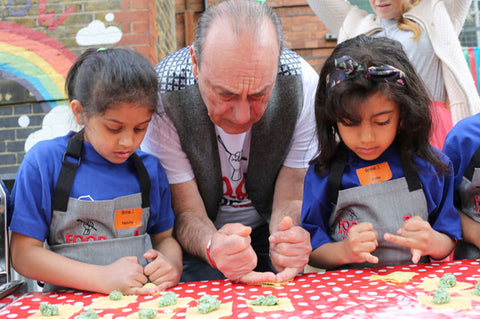 Activities during Food Revolution Day at Rhyl Primary School