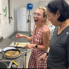 North London Cares cooking at Rhyl Kitchen Classroom